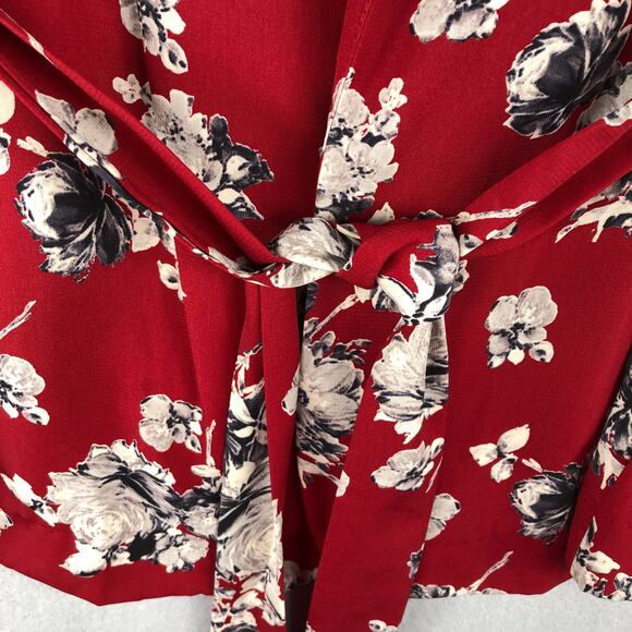 Jessy B Women's Medium Floral Wrap Top - Picture 3 of 6